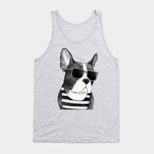 Frenchie Summer Style b&w Tank Top